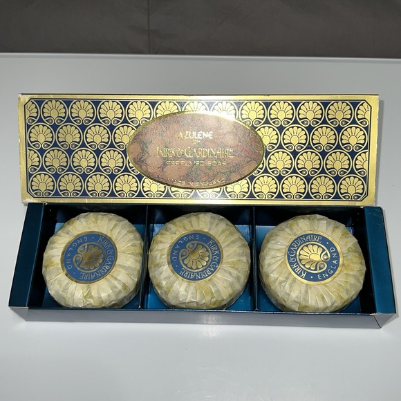 Vintage Azulene By Kirk & Gardinaire Perfumed Soap Bars 3 Count England - Picture 1 of 7